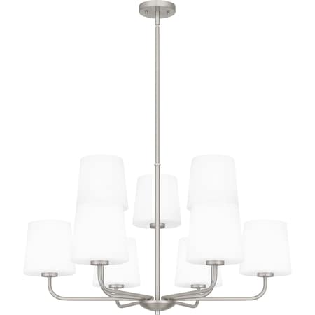 Quoizel Gallagher Chandelier 9 Lights Brushed Nickel GGR5032BN